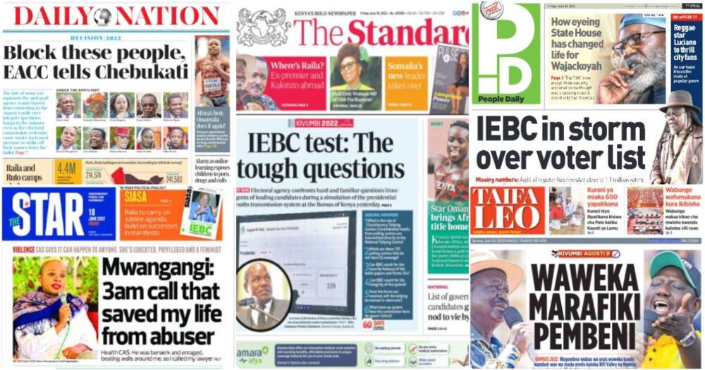 Kenyan Newspapers Review: IEBC Presidential Transmission Simulation Exercise Faces Hitches, Worries Agents