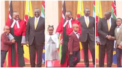 Funny Moment as Judge Joel Ngugi's Children Spoil Dad's Photo Session With William Ruto