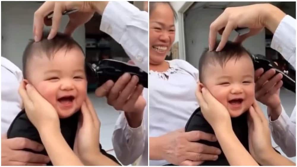 Baby Keeps Laughing As Barber Gives Him Haircut, Funny Video Amazes People  