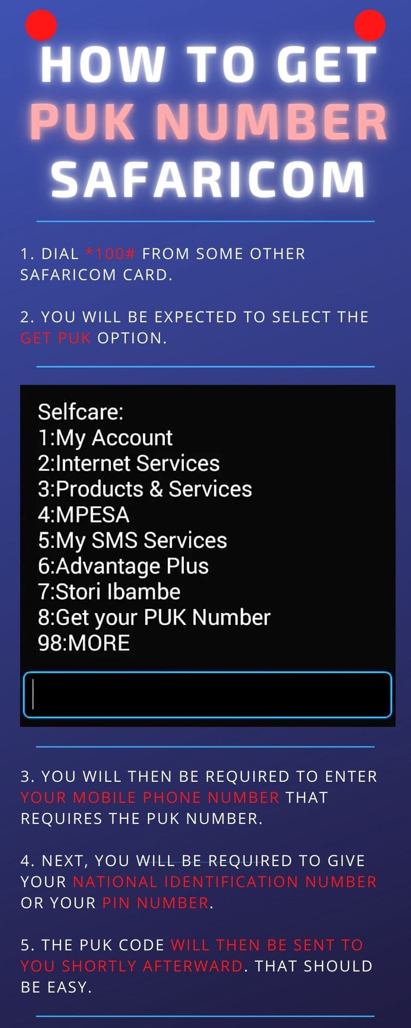 How to get the Safaricom PUK to unlock your Safaricom SIM 