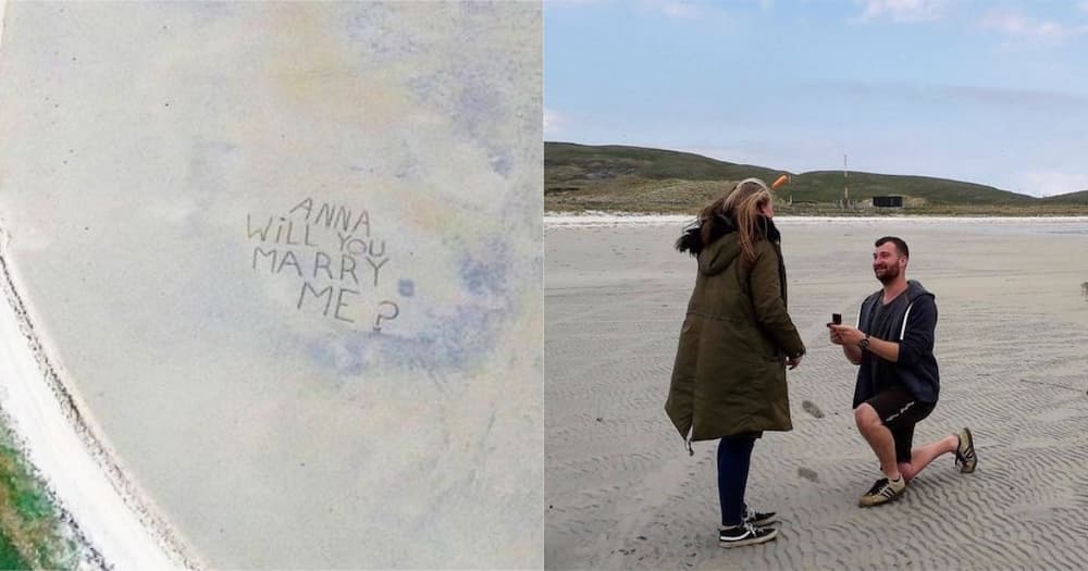 26-Year-Old Man Writes Marriage Proposal on Sand, Flies Girlfriend on Plane so She Can See It