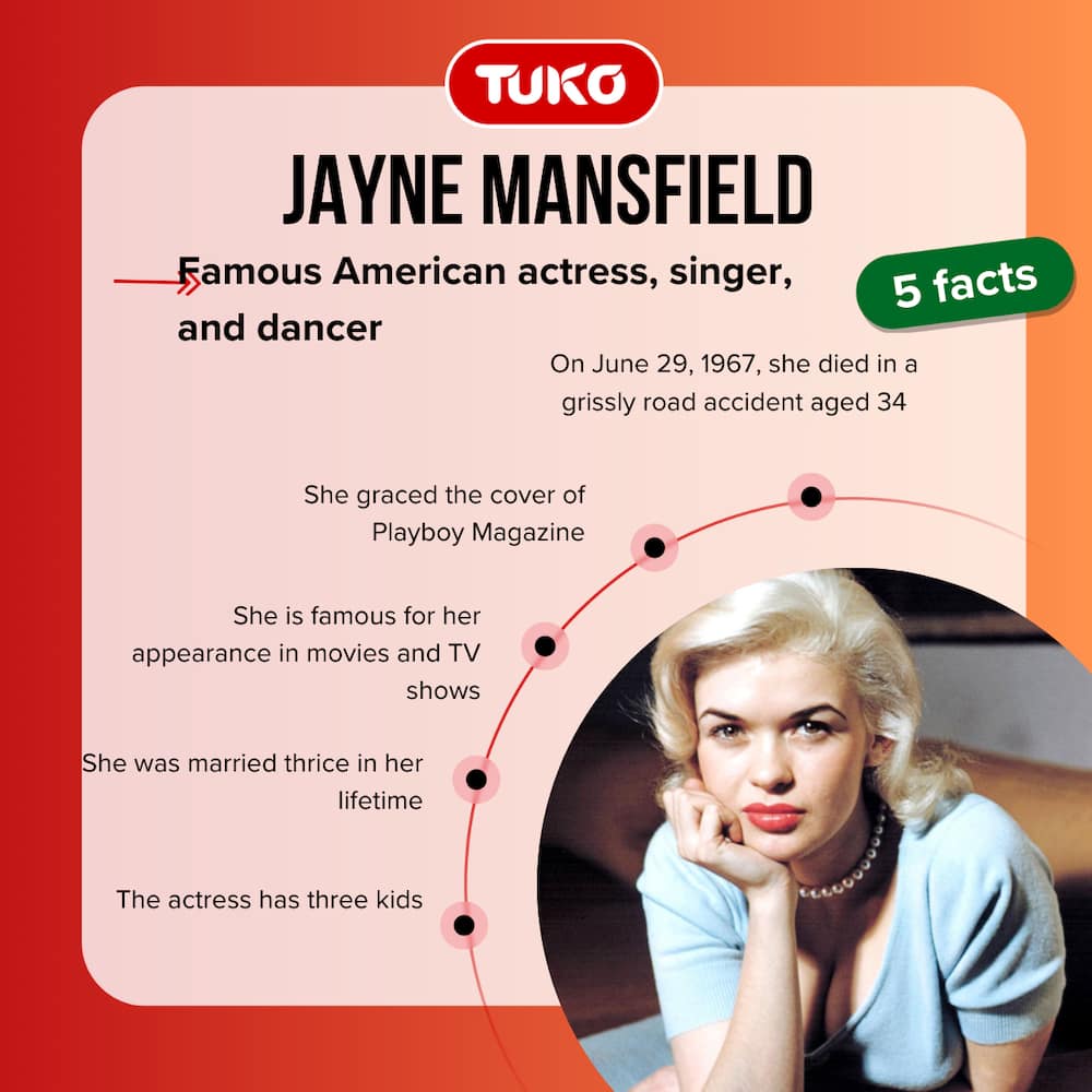 American actress Jayne Mansfield (1933 - 1967)