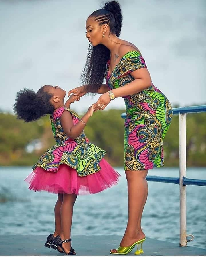 Mom and daughter store matching ankara outfits