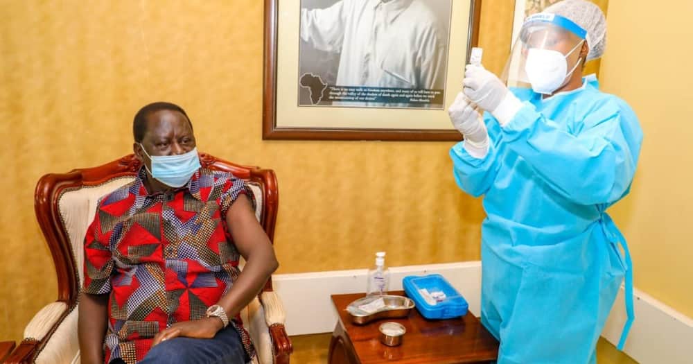 ODM Raila Odinga urged individuals in priority groups to ensure they get vaccinated.