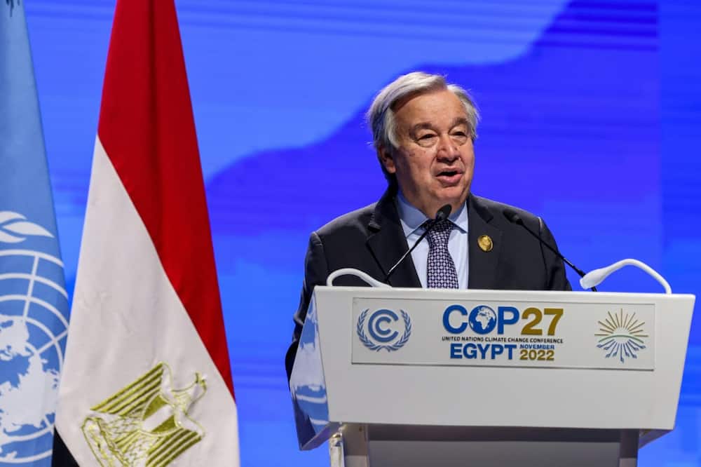 United Nations Secretary General Antonio Guterres has warned the summit that 'we are on a highway to climate hell with our foot still on the accelerator'