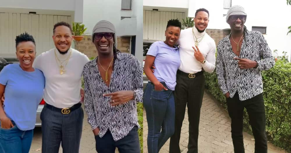 Nameless, Wahu Reunite with Lovy Longomba During His Kenyan Visit