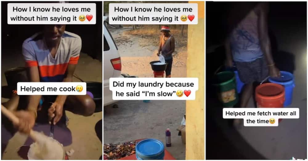 He left people with reactions for doing his lover's laundry. Photo: TikTok/@lomberrym.
