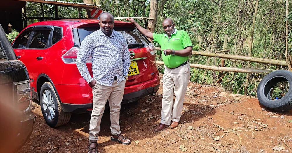 Paul Waihenya with the vehicle he gifted his father.