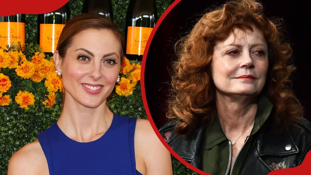 A collage of Eva Amurri at the Sixth-Annual Veuve Clicquot Polo Classic and her mother Susan Sarandon during a Q&A session at MegaCon Orlando
