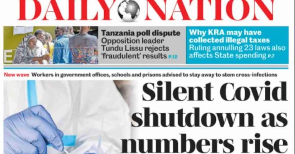 Kenyan newspapers review for October 30: CS Magoha changes tune again, to hold stakeholders meeting to announce new opening dates