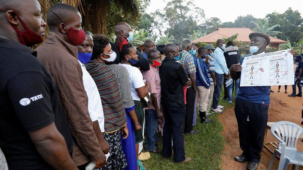 Uganda elections: Voters without masks allowed to cast ballot