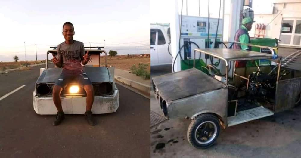 Young man couldn't wait to have a car so he built his own from scrap