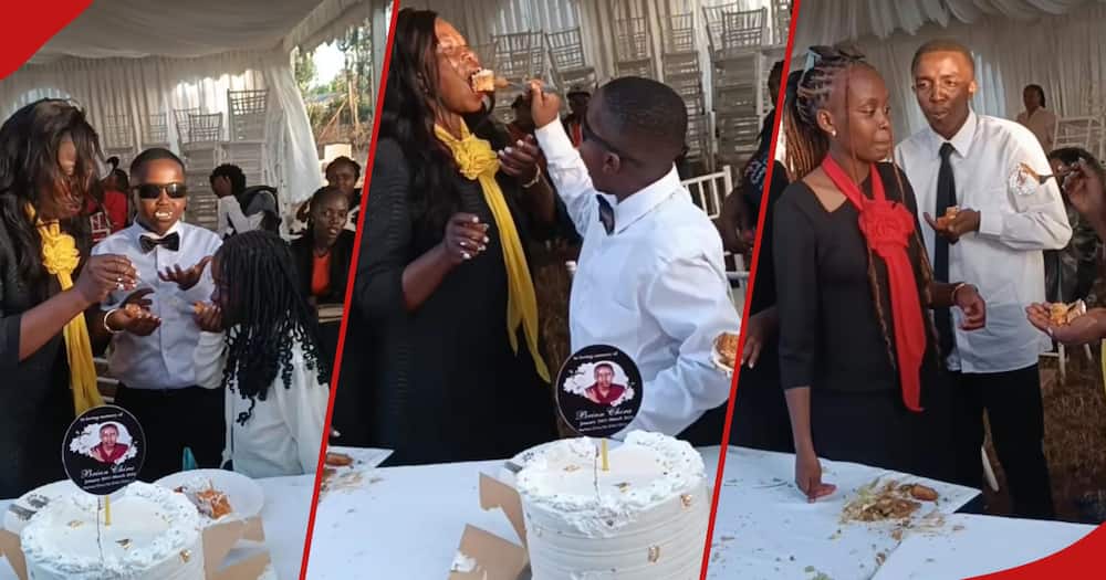 Brian Chira's family have sparked mixed reactions after they were spotted eating cake.