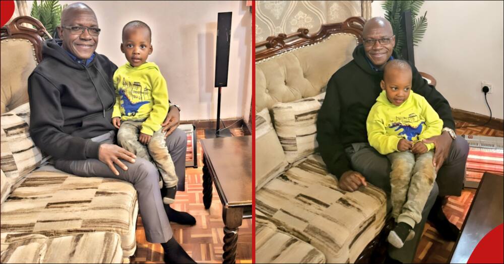 Boni Khalwale and his grandson Austin.