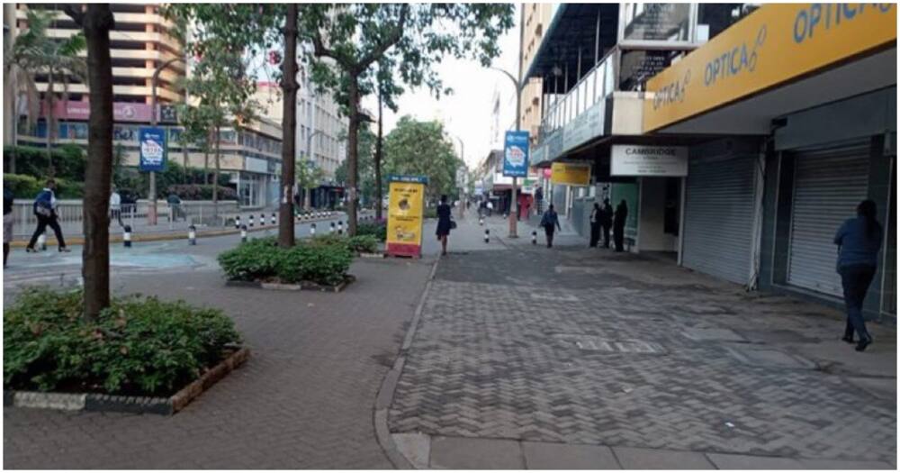 Nairobi CBD deserted. Photo: Ma3route.
