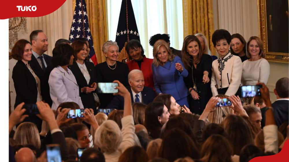 President Joe Biden and First Lady Jill Biden host a Women's History Month reception at the White House in Washington D.C., United States.