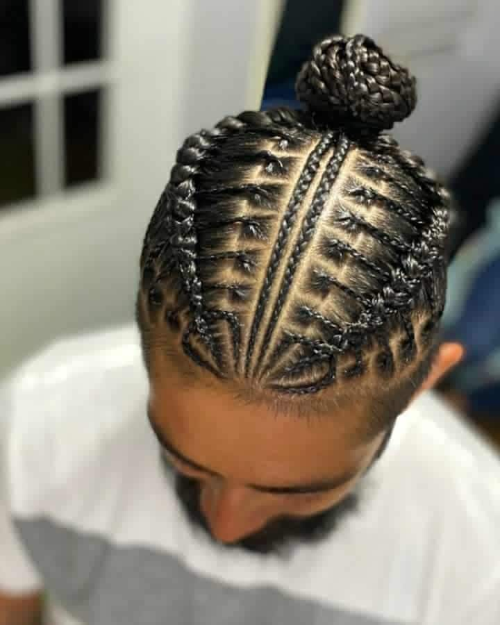 fishbone cornrows for men