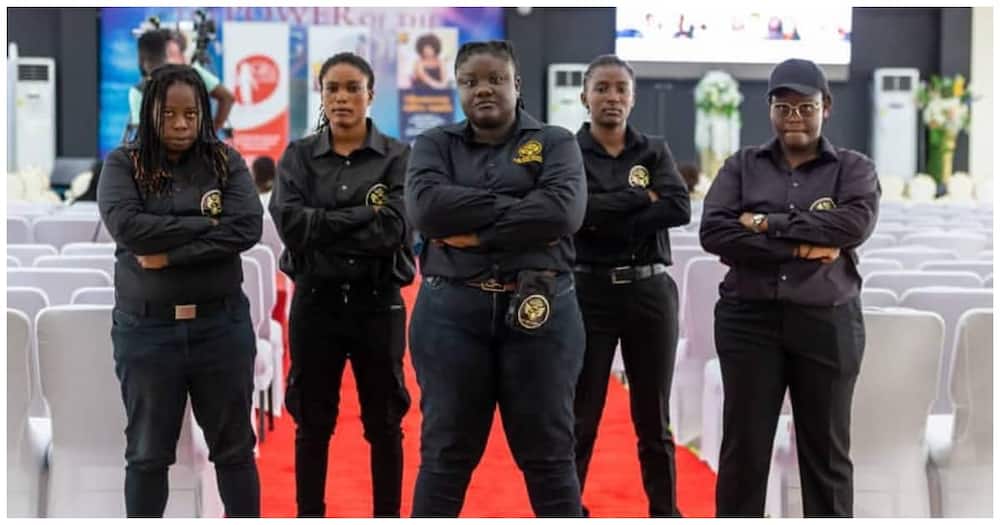 Staff of Sheguards an all-female bouncers group in Ghana