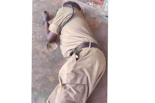Inspector-General of Police orders for arrest of cop photographed sleeping on bar floor