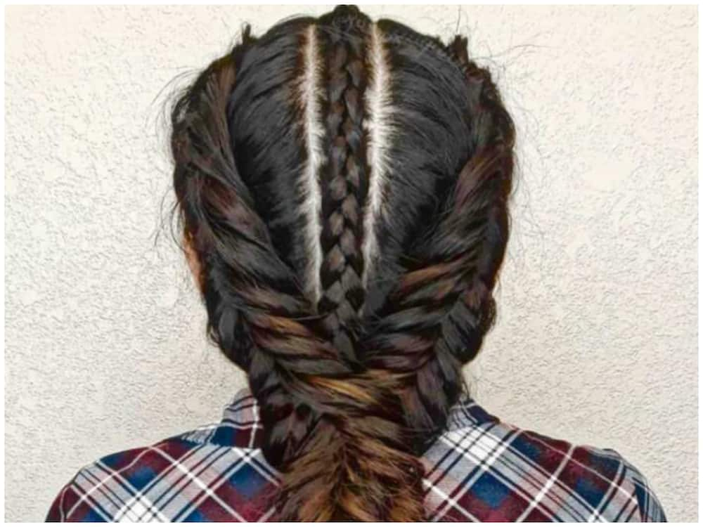 Fishtail hairstyles for braids