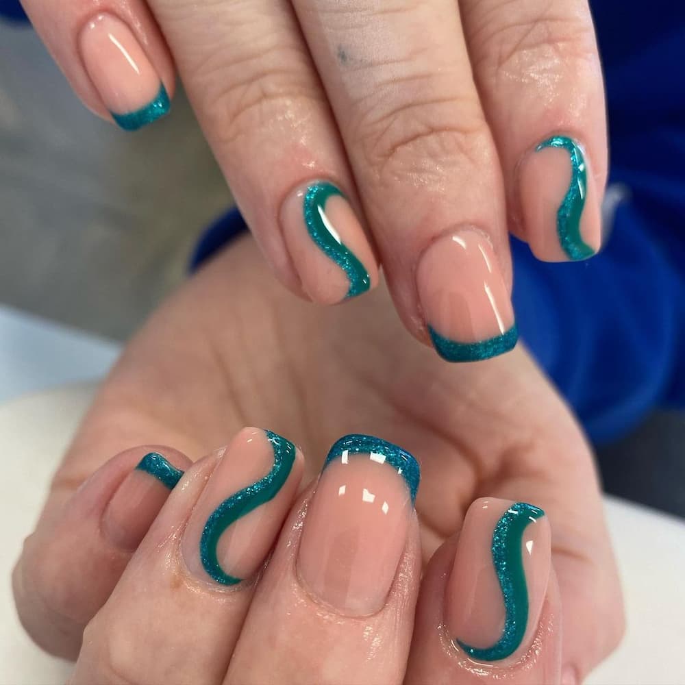 Verdant swirl St. Patrick's Day nail design