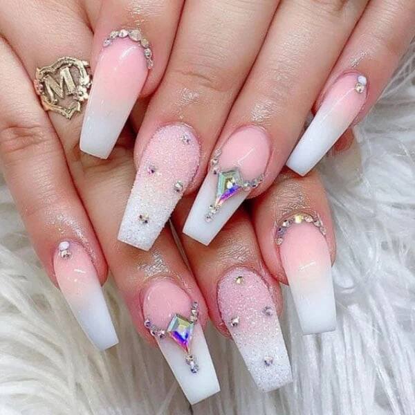 ombre coffin nail designs