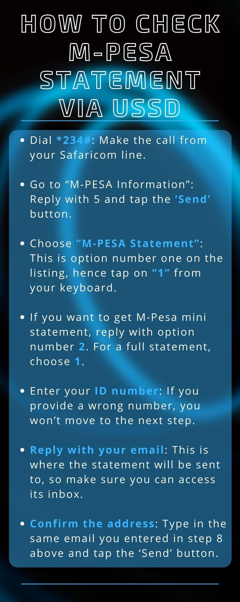 How to request for your M-Pesa statement