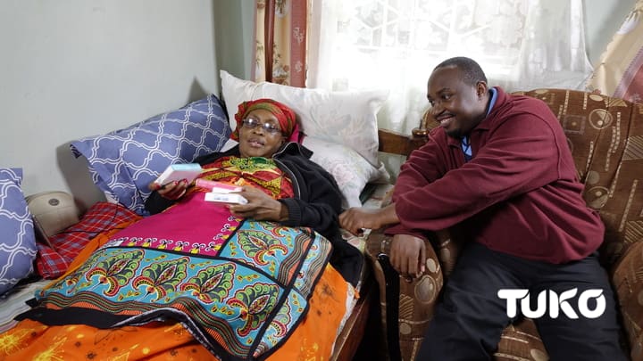 Nairobi man quits accountancy job at airport to care for bed-ridden mother