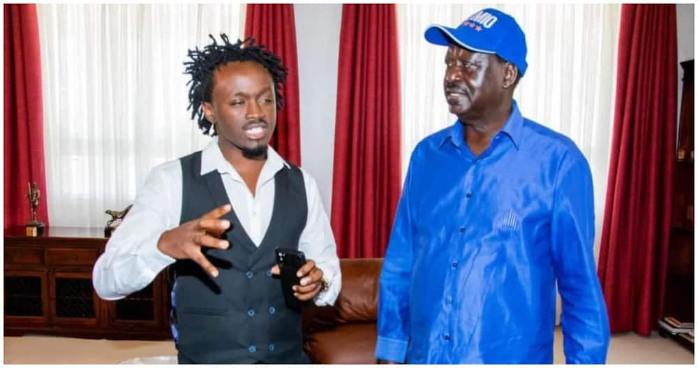 Raila Odinga misses Bahati's name, and refers to him as Matthew.