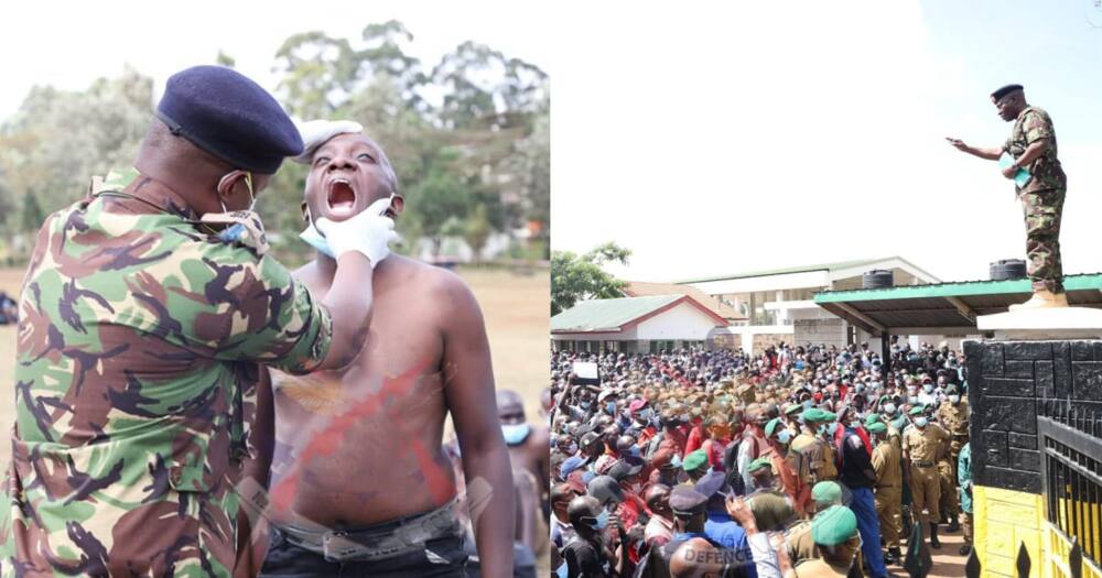 Successful recruits are trained at the Kenya Military Academy.