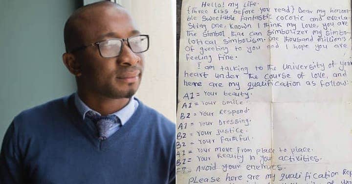 Man writes love letter to crush