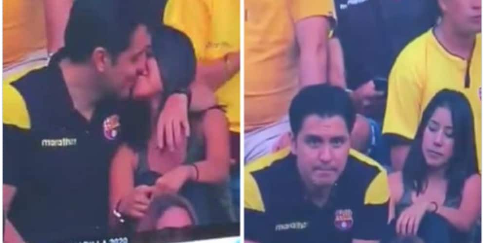 Fan caught on camera kissing lady admits cheating on partner