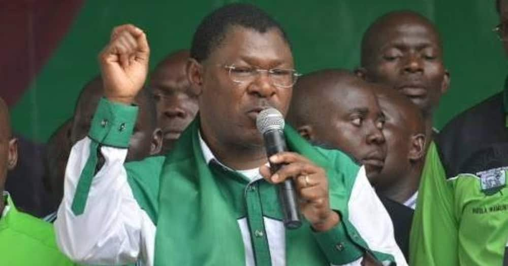 Moses Wetang'ula addressing FORD Kenya supporters. Photo: Moses Wetang'ula.