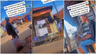 Man Gets Emotional After Seeing His Primary School Teacher Hawking On The Road