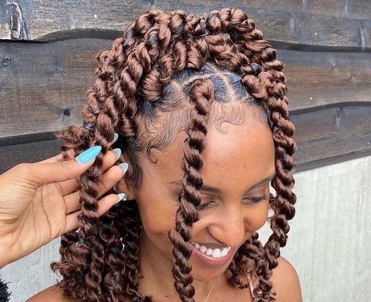 Chunky passion twist hairstyle