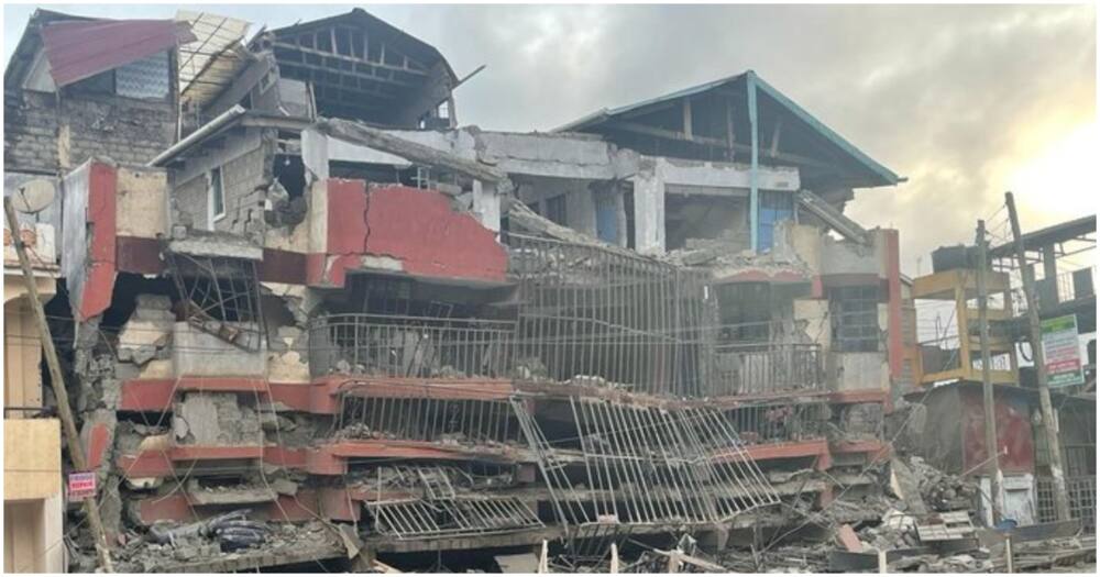 A five-storey building that collapsed. Photo: Moses Ngige.