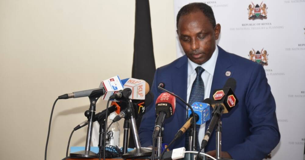 Ukur Yatani said the GDP dropped to 0.5% fro 5% in 2019.