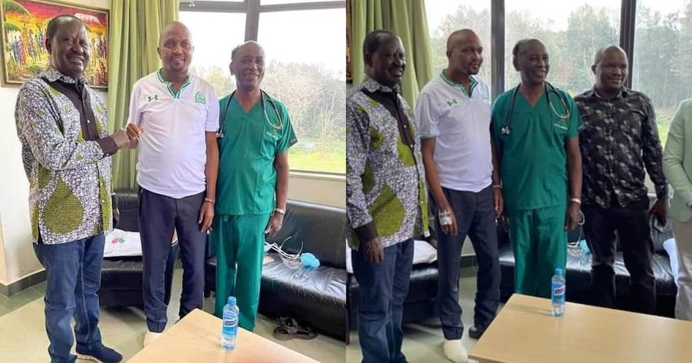 Raila Odinga visited Kuria at the Karen Hospital.