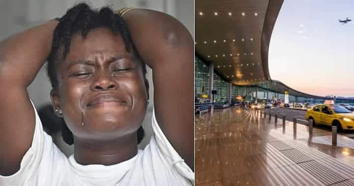 Pregnant lady traces husband to airport
