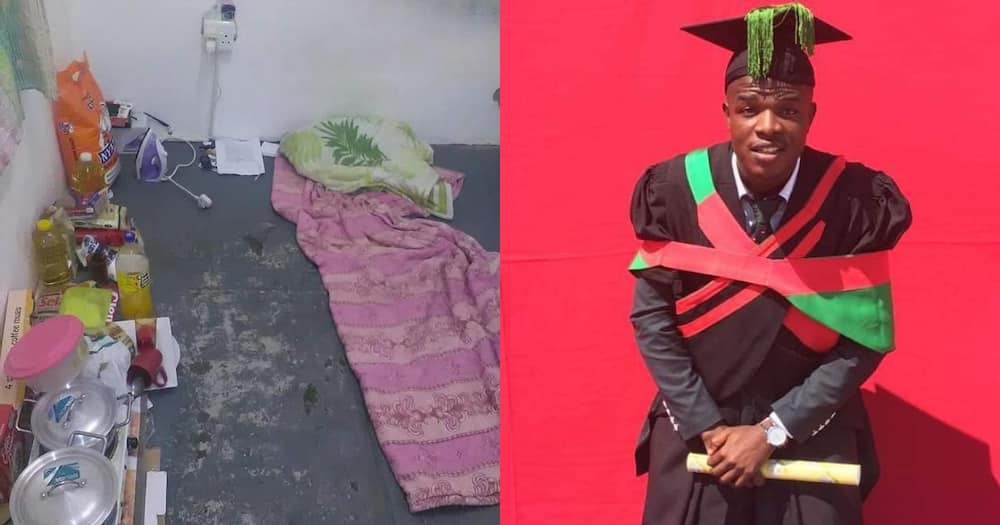 Man Inspires SA, Shares Snap of Floor He Slept on Before Graduating
