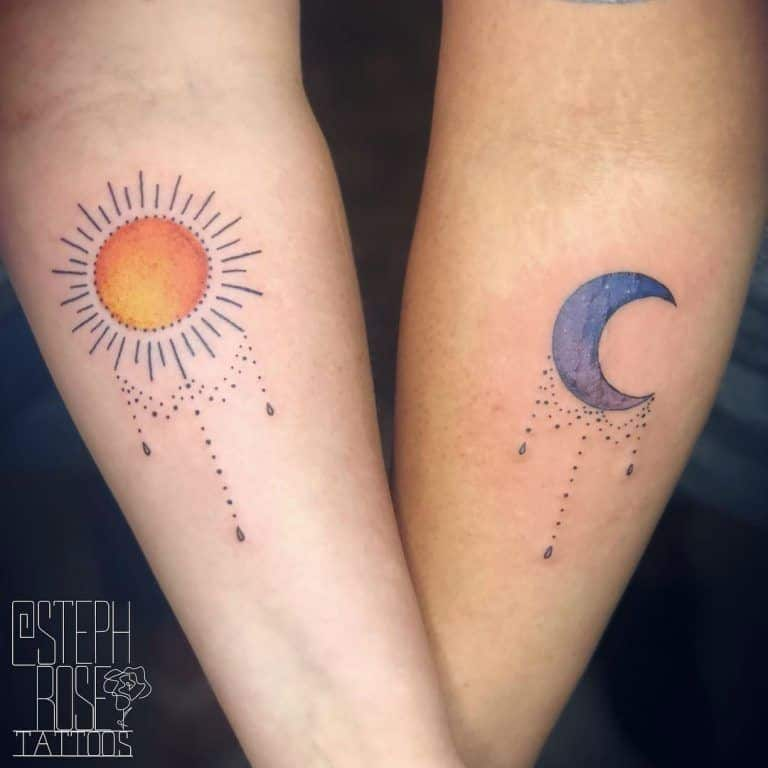 Buy Stunning Sun and Moon Matching Tattoo With Friend Fake Online in India   Etsy