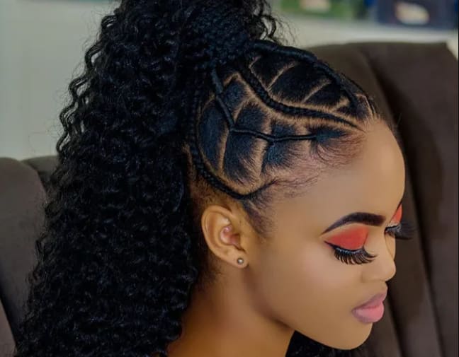 Cute braids deals with weave