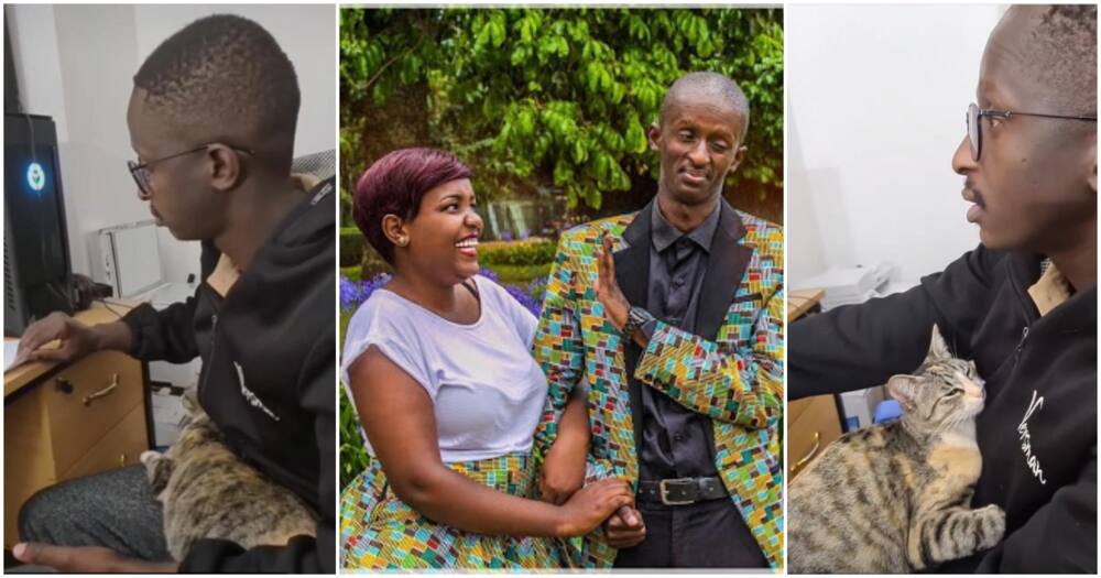 Njugush Hilariously Answers Wife After She Complained of Their Cat Getting More Attention.