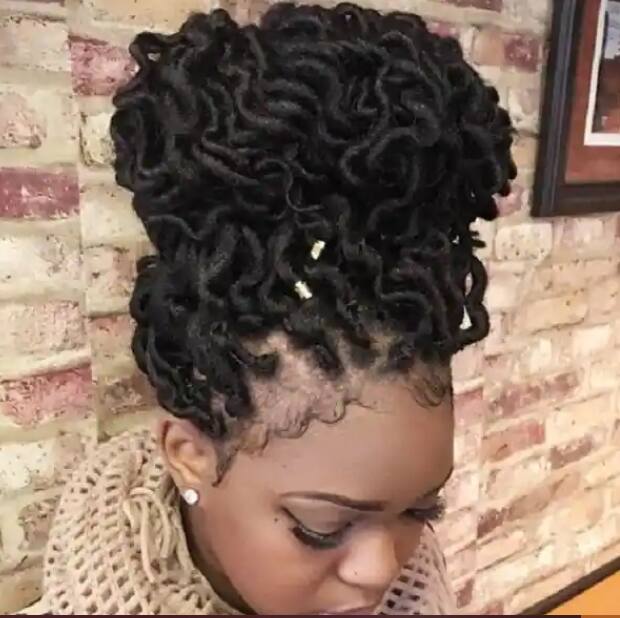 Updo loc hairstyles