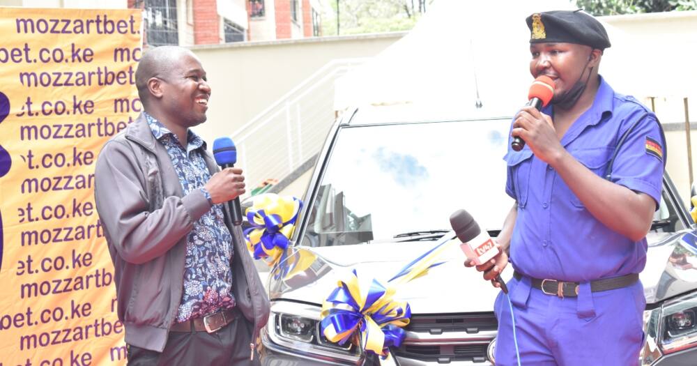37-year-old Francis Natembeya drives away a brand new car in Urban Cruiser promotion.