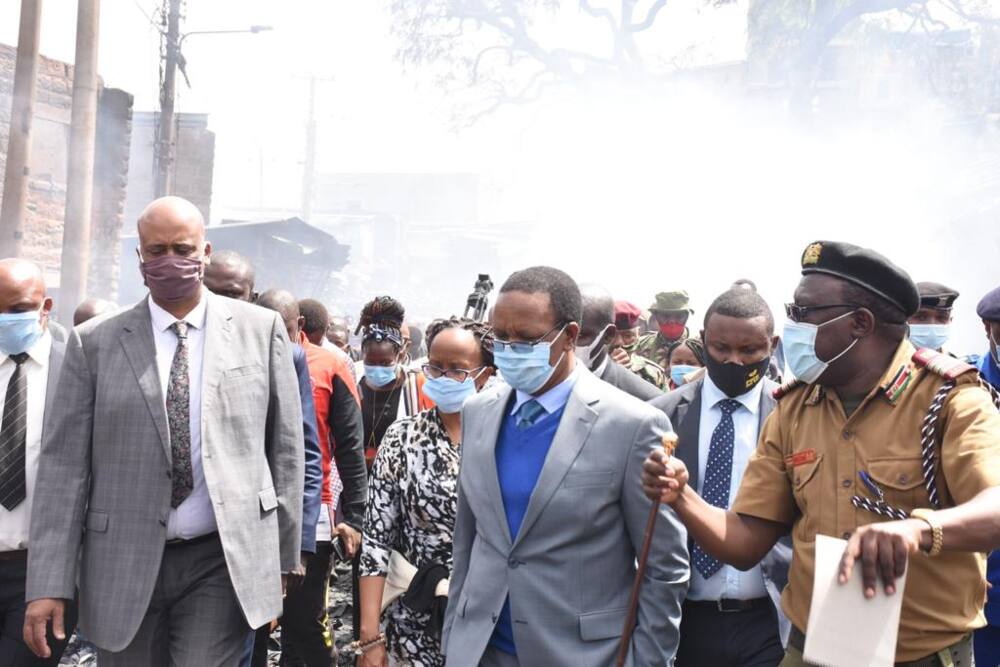 Gikomba fires: Karanja Kibicho says gov't to compensate traders, expose people behind infernos