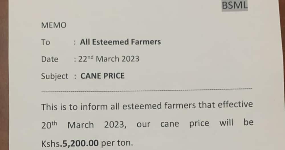Butali increased cane prices to KSh 5,200 per tonne.