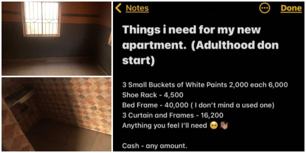 Please I need help: Nigerian man seeks help online in furnishing his empty self con after leaving parents' house.