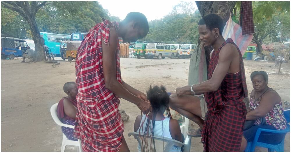 Maasai hair dressers