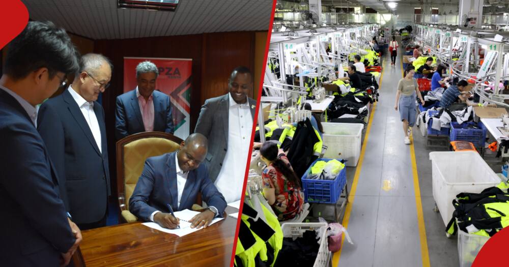 Youngone Corporation sign deal for new factory in Kenya.